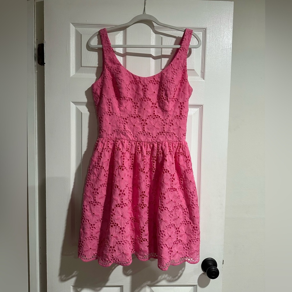 Lilly Pulitzer Pink Eyelet Cotton Dress
